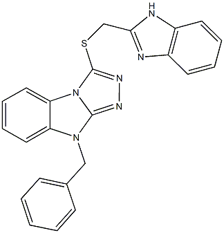 713504-47-3 1H-benzimidazol-2-ylmethyl 9-benzyl-9H-[1,2,4]triazolo[4,3-a]benzimidazol-3-yl sulfide