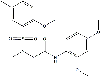 N-(2,4-dimethoxyphenyl)-2-[[(2-methoxy-5-methylphenyl)sulfonyl](methyl)amino]acetamide Structure