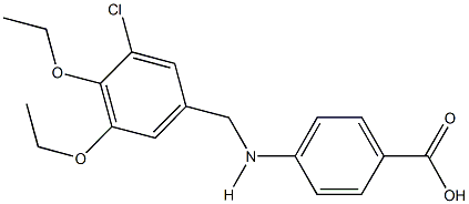 4-[(3-chloro-4,5-diethoxybenzyl)amino]benzoic acid Struktur