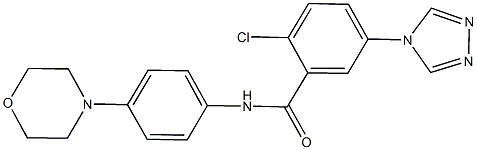 713505-59-0 2-chloro-N-[4-(4-morpholinyl)phenyl]-5-(4H-1,2,4-triazol-4-yl)benzamide