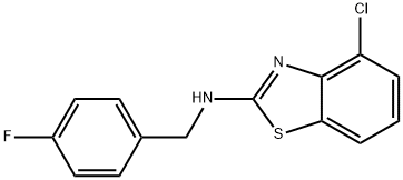 N-(4-chloro-1,3-benzothiazol-2-yl)-N-(4-fluorobenzyl)amine 化学構造式