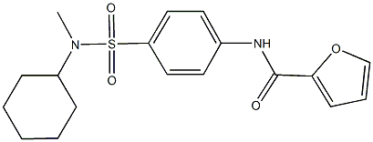 N-(4-{[cyclohexyl(methyl)amino]sulfonyl}phenyl)-2-furamide Struktur