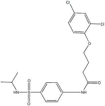 4-(2,4-dichlorophenoxy)-N-{4-[(isopropylamino)sulfonyl]phenyl}butanamide,713508-21-5,结构式