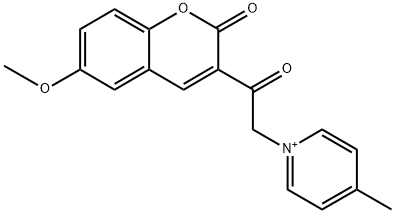 1-[2-(6-methoxy-2-oxo-2H-chromen-3-yl)-2-oxoethyl]-4-methylpyridinium|