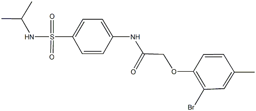 2-(2-bromo-4-methylphenoxy)-N-{4-[(isopropylamino)sulfonyl]phenyl}acetamide Structure