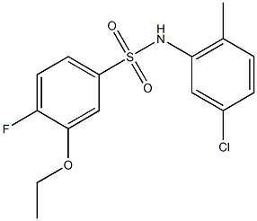 N-(5-chloro-2-methylphenyl)-3-ethoxy-4-fluorobenzenesulfonamide Structure