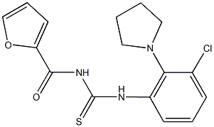 N-[3-chloro-2-(1-pyrrolidinyl)phenyl]-N'-(2-furoyl)thiourea|