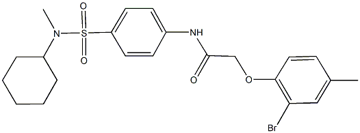 2-(2-bromo-4-methylphenoxy)-N-(4-{[cyclohexyl(methyl)amino]sulfonyl}phenyl)acetamide|