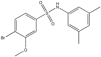4-bromo-N-(3,5-dimethylphenyl)-3-methoxybenzenesulfonamide 结构式