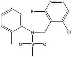 N-(2-chloro-6-fluorobenzyl)-N-(2-methylphenyl)methanesulfonamide Structure