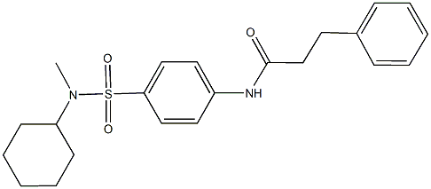N-(4-{[cyclohexyl(methyl)amino]sulfonyl}phenyl)-3-phenylpropanamide Struktur