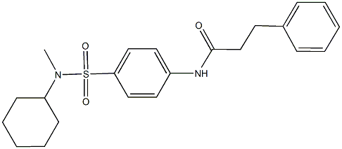 N-(4-{[cyclohexyl(methyl)amino]sulfonyl}phenyl)-3-phenylpropanamide|