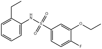 3-ethoxy-N-(2-ethylphenyl)-4-fluorobenzenesulfonamide Struktur