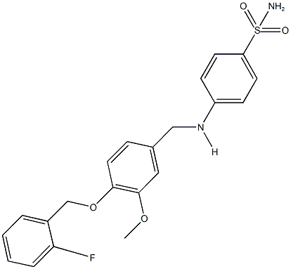 4-({4-[(2-fluorobenzyl)oxy]-3-methoxybenzyl}amino)benzenesulfonamide Structure