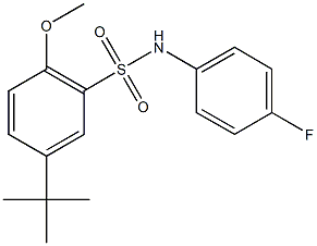 5-tert-butyl-N-(4-fluorophenyl)-2-methoxybenzenesulfonamide Structure