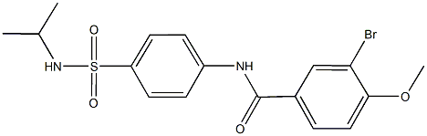 3-bromo-N-{4-[(isopropylamino)sulfonyl]phenyl}-4-methoxybenzamide Structure