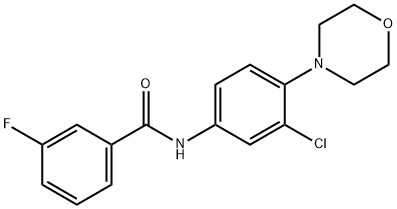 N-[3-chloro-4-(4-morpholinyl)phenyl]-3-fluorobenzamide Struktur