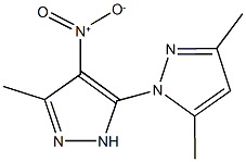 3,3',5-trimethyl-4'-nitro-1,5'-bis(1H-pyrazole) 结构式