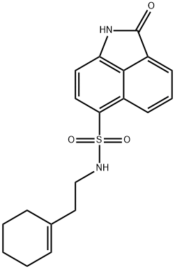 N-[2-(1-cyclohexen-1-yl)ethyl]-2-oxo-1,2-dihydrobenzo[cd]indole-6-sulfonamide Structure