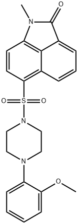 6-{[4-(2-methoxyphenyl)-1-piperazinyl]sulfonyl}-1-methylbenzo[cd]indol-2(1H)-one Structure