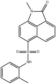 1-methyl-N-(2-methylphenyl)-2-oxo-1,2-dihydrobenzo[cd]indole-6-sulfonamide Struktur