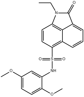 N-(2,5-dimethoxyphenyl)-1-ethyl-2-oxo-1,2-dihydrobenzo[cd]indole-6-sulfonamide Structure