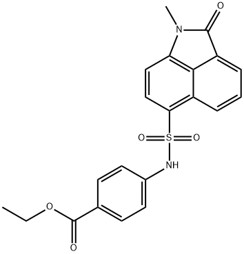 ethyl 4-{[(1-methyl-2-oxo-1,2-dihydrobenzo[cd]indol-6-yl)sulfonyl]amino}benzoate 结构式