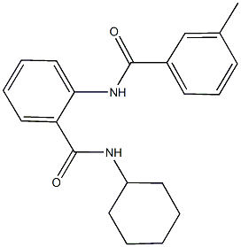 N-cyclohexyl-2-[(3-methylbenzoyl)amino]benzamide 结构式
