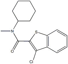 3-chloro-N-cyclohexyl-N-methyl-1-benzothiophene-2-carboxamide Structure