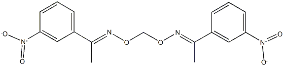 1-{3-nitrophenyl}ethanone O-({[(1-{3-nitrophenyl}ethylidene)amino]oxy}methyl)oxime,71516-62-6,结构式