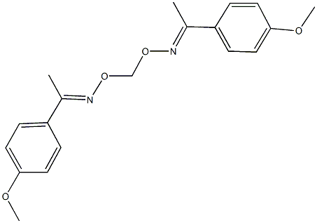 1-(4-methoxyphenyl)ethanone O-[({[1-(4-methoxyphenyl)ethylidene]amino}oxy)methyl]oxime Struktur