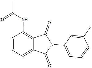 N-[2-(3-methylphenyl)-1,3-dioxo-2,3-dihydro-1H-isoindol-4-yl]acetamide,71558-72-0,结构式