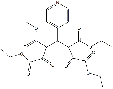 tetraethyl 1,5-dioxo-3-(4-pyridinyl)-1,2,4,5-pentanetetracarboxylate 结构式