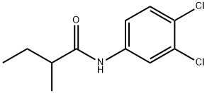 2-メチル-N-(3,4-ジクロロフェニル)ブタンアミド 化学構造式