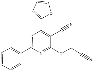 2-(cyanomethoxy)-4-(2-furyl)-6-phenylnicotinonitrile 结构式