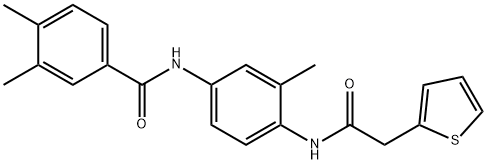 3,4-dimethyl-N-{3-methyl-4-[(2-thienylacetyl)amino]phenyl}benzamide,717828-09-6,结构式