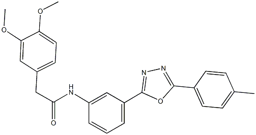 2-(3,4-dimethoxyphenyl)-N-{3-[5-(4-methylphenyl)-1,3,4-oxadiazol-2-yl]phenyl}acetamide 结构式