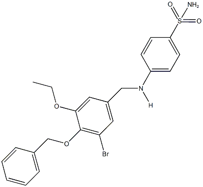 4-{[4-(benzyloxy)-3-bromo-5-ethoxybenzyl]amino}benzenesulfonamide Structure