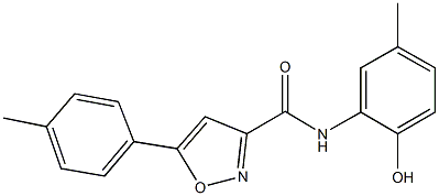 N-(2-hydroxy-5-methylphenyl)-5-(4-methylphenyl)-3-isoxazolecarboxamide,717830-25-6,结构式