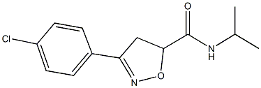 3-(4-chlorophenyl)-N-isopropyl-4,5-dihydro-5-isoxazolecarboxamide,717831-17-9,结构式