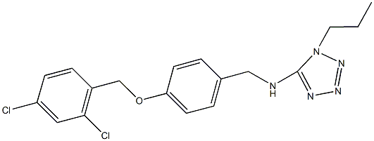 N-{4-[(2,4-dichlorobenzyl)oxy]benzyl}-N-(1-propyl-1H-tetraazol-5-yl)amine Structure