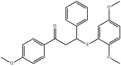 3-[(2,5-dimethoxyphenyl)sulfanyl]-1-(4-methoxyphenyl)-3-phenyl-1-propanone|