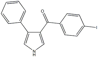 (4-iodophenyl)(4-phenyl-1H-pyrrol-3-yl)methanone 化学構造式