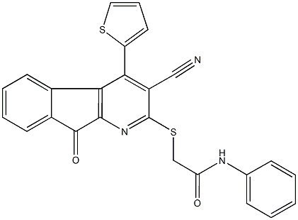 717843-72-6 2-{[3-cyano-9-oxo-4-(2-thienyl)-9H-indeno[2,1-b]pyridin-2-yl]sulfanyl}-N-phenylacetamide