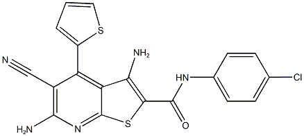 717843-96-4 3,6-diamino-N-(4-chlorophenyl)-5-cyano-4-(2-thienyl)thieno[2,3-b]pyridine-2-carboxamide
