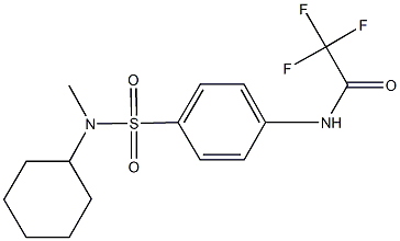 N-(4-{[cyclohexyl(methyl)amino]sulfonyl}phenyl)-2,2,2-trifluoroacetamide Struktur