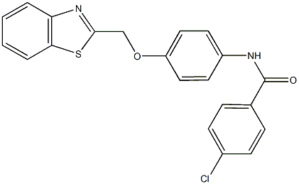 N-[4-(1,3-benzothiazol-2-ylmethoxy)phenyl]-4-chlorobenzamide Structure