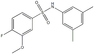 N-(3,5-dimethylphenyl)-4-fluoro-3-methoxybenzenesulfonamide,717863-69-9,结构式