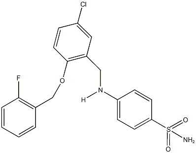 4-({5-chloro-2-[(2-fluorobenzyl)oxy]benzyl}amino)benzenesulfonamide Structure