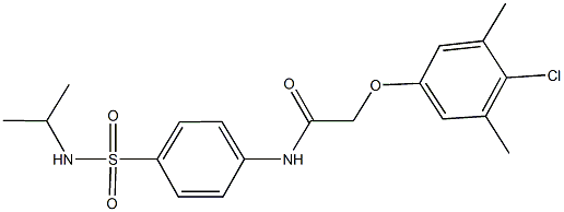 2-(4-chloro-3,5-dimethylphenoxy)-N-{4-[(isopropylamino)sulfonyl]phenyl}acetamide,717892-38-1,结构式